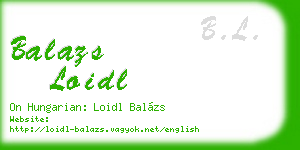 balazs loidl business card