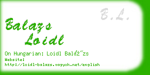 balazs loidl business card